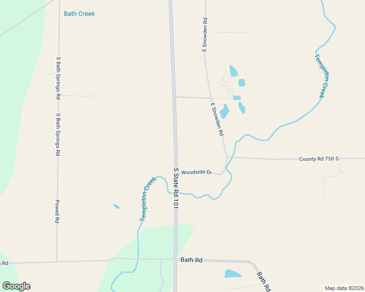 map of restaurants, bars, coffee shops, grocery stores, and more near 7381 Indiana 101 in Liberty