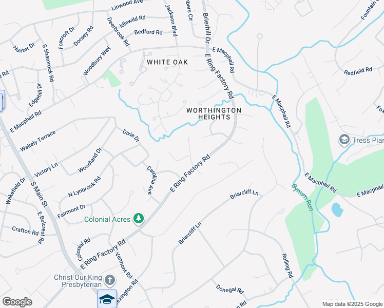 map of restaurants, bars, coffee shops, grocery stores, and more near 9 East Brook Hill Court in Bel Air