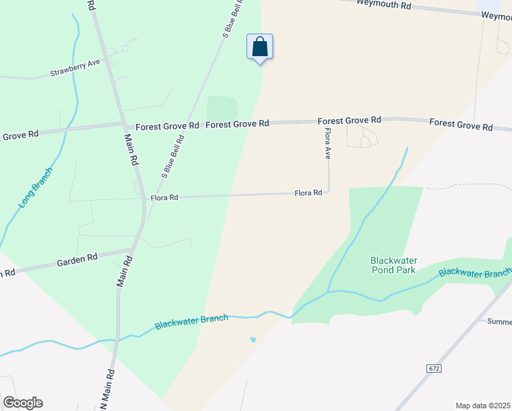 map of restaurants, bars, coffee shops, grocery stores, and more near 1692 Flora Road in Vineland