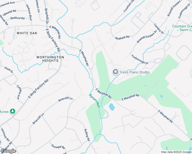 map of restaurants, bars, coffee shops, grocery stores, and more near 1206 East Macphail Road in Bel Air