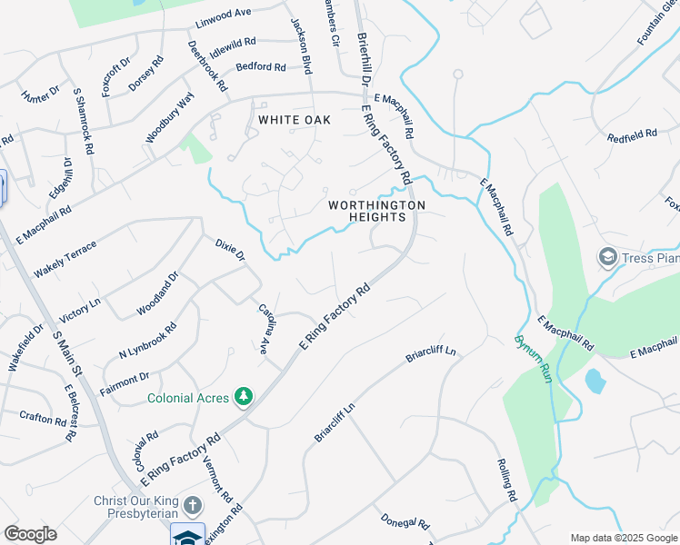 map of restaurants, bars, coffee shops, grocery stores, and more near 9 East Brook Hill Court in Bel Air