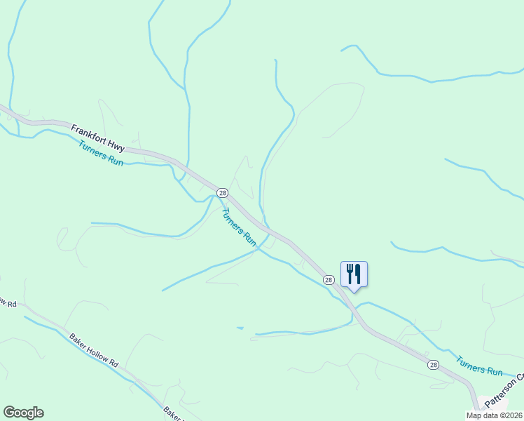 map of restaurants, bars, coffee shops, grocery stores, and more near 63 Turner Run Lane in Fort Ashby