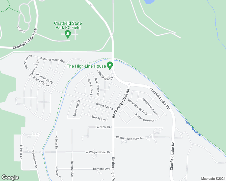 map of restaurants, bars, coffee shops, grocery stores, and more near 9130 Lake Breeze Drive in Littleton