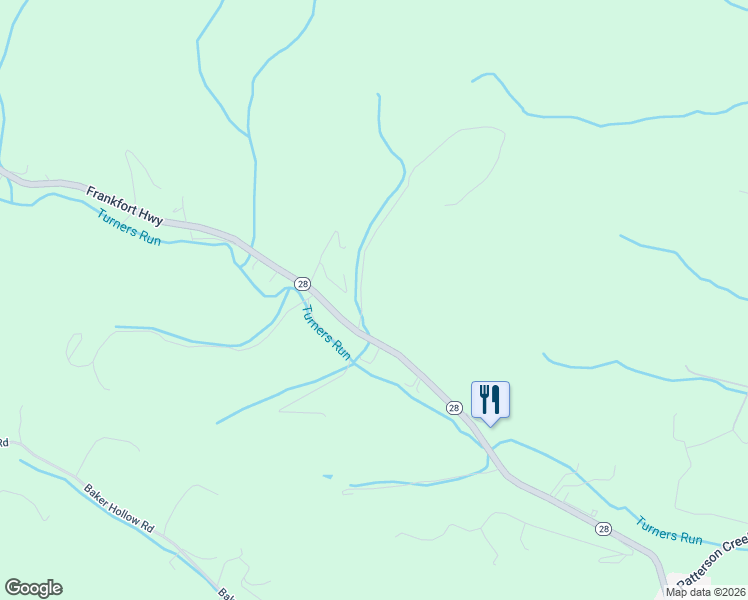 map of restaurants, bars, coffee shops, grocery stores, and more near 63 Turner Run Lane in Fort Ashby