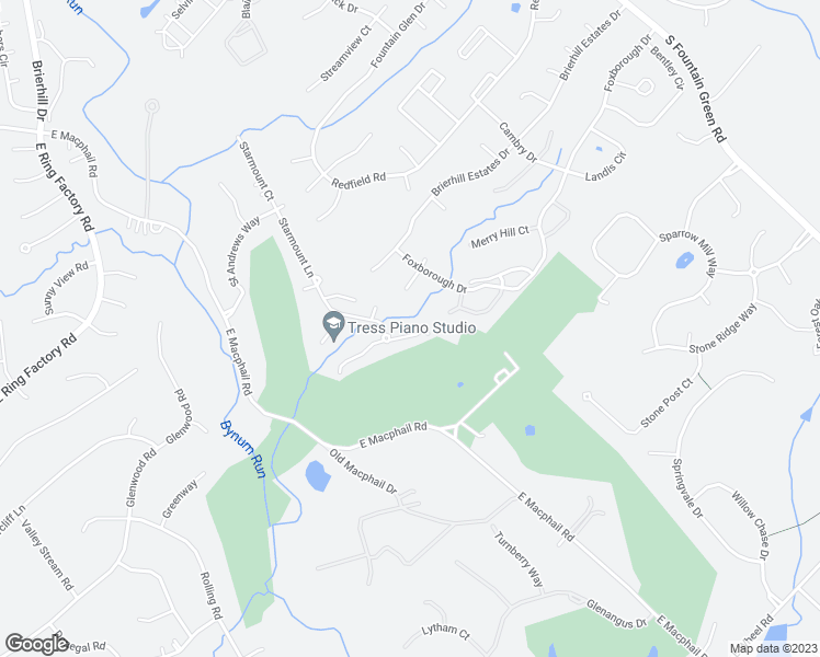 map of restaurants, bars, coffee shops, grocery stores, and more near 942 Whispering Lane in Bel Air