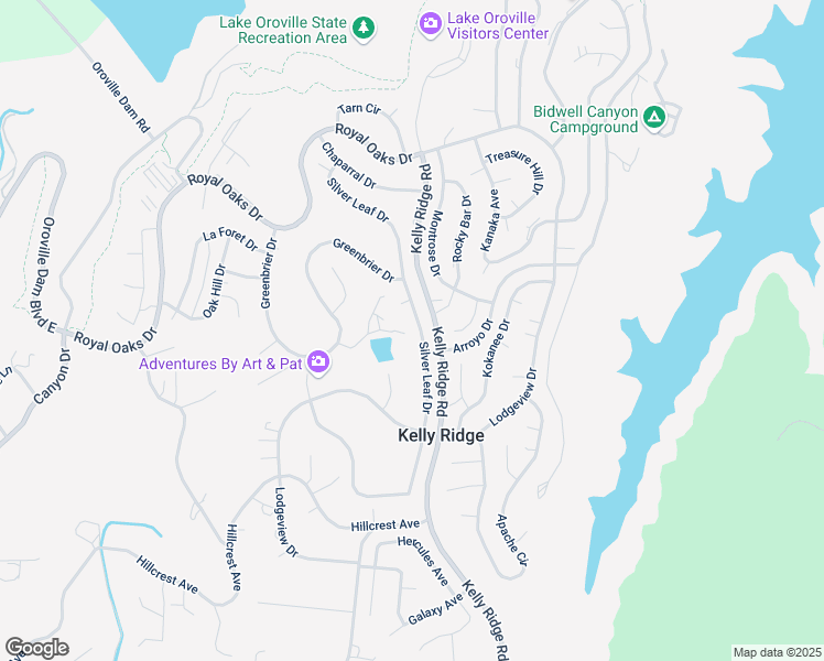 map of restaurants, bars, coffee shops, grocery stores, and more near 533 Silver Leaf Drive in Oroville
