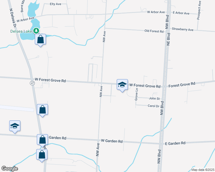 map of restaurants, bars, coffee shops, grocery stores, and more near 449 West Forest Grove Road in Vineland