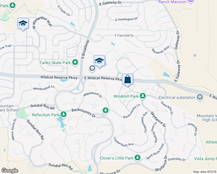 map of restaurants, bars, coffee shops, grocery stores, and more near 10438 Willowwisp Way in Littleton