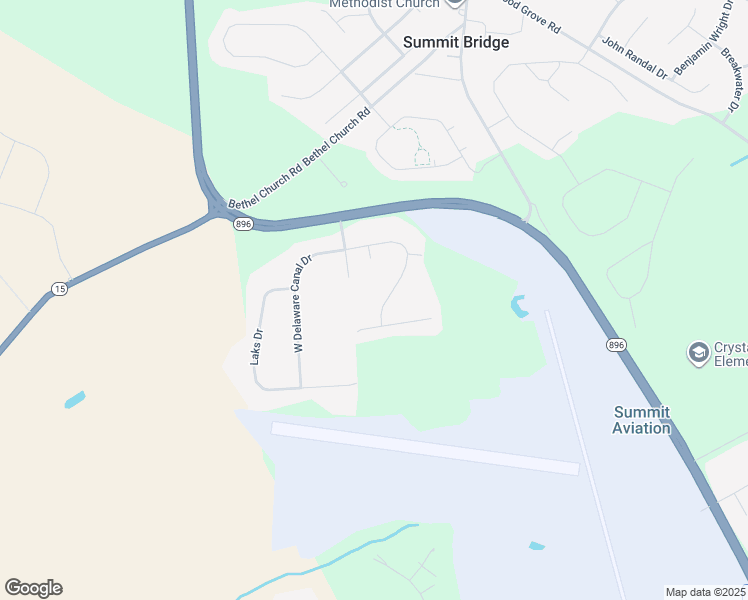 map of restaurants, bars, coffee shops, grocery stores, and more near 133 East Delaware Canal Court in Middletown