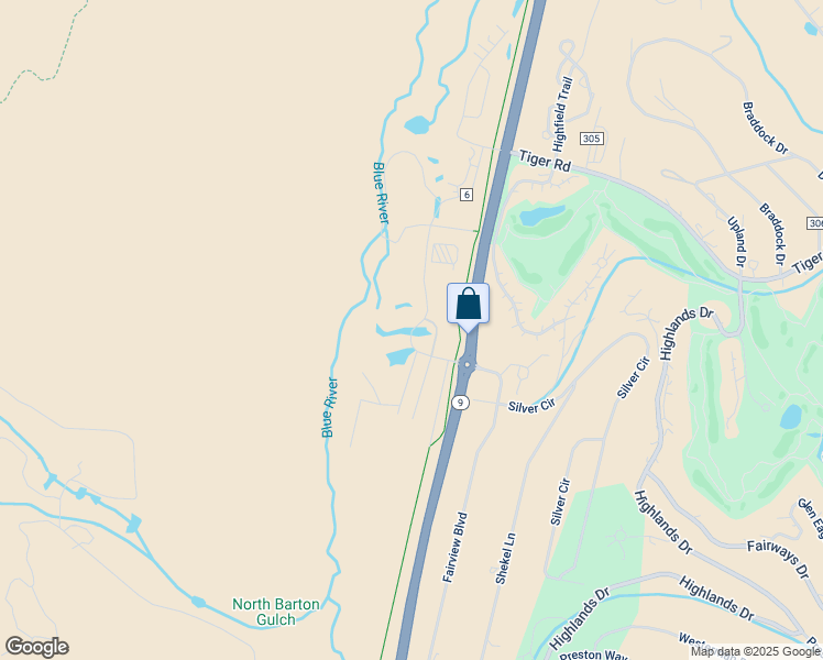 map of restaurants, bars, coffee shops, grocery stores, and more near 13215 Colorado 9 in Breckenridge