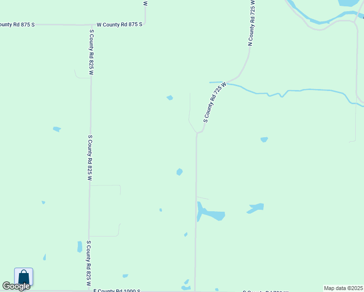 map of restaurants, bars, coffee shops, grocery stores, and more near 9346 South County Road 765 West in Reelsville