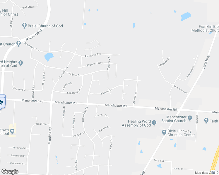 map of restaurants, bars, coffee shops, grocery stores, and more near 5001 Kilkerry Drive in Middletown