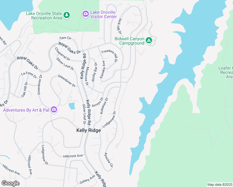 map of restaurants, bars, coffee shops, grocery stores, and more near 585 Lodgeview Drive in Oroville