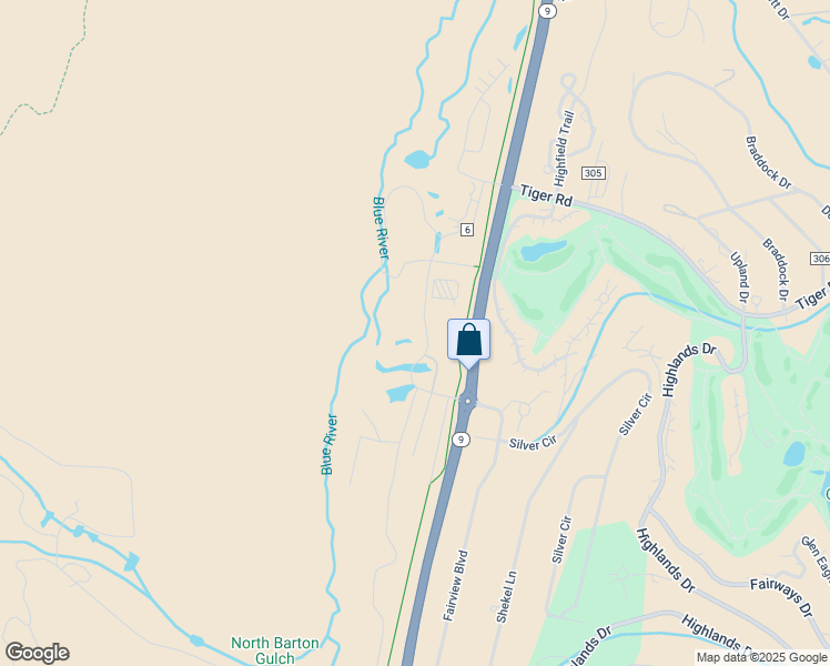 map of restaurants, bars, coffee shops, grocery stores, and more near 13543 Colorado 9 in Breckenridge