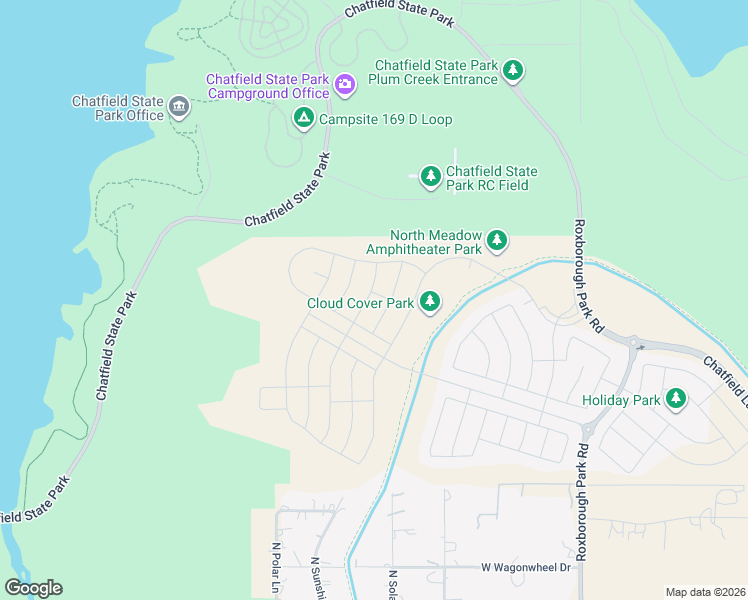 map of restaurants, bars, coffee shops, grocery stores, and more near 11440 Warm Wind Street in Littleton