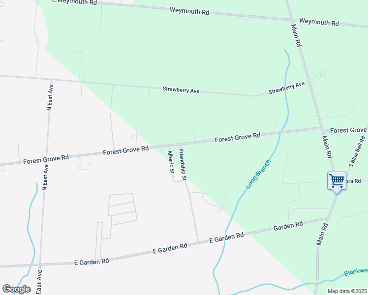 map of restaurants, bars, coffee shops, grocery stores, and more near 2839 Friendship Street in Vineland