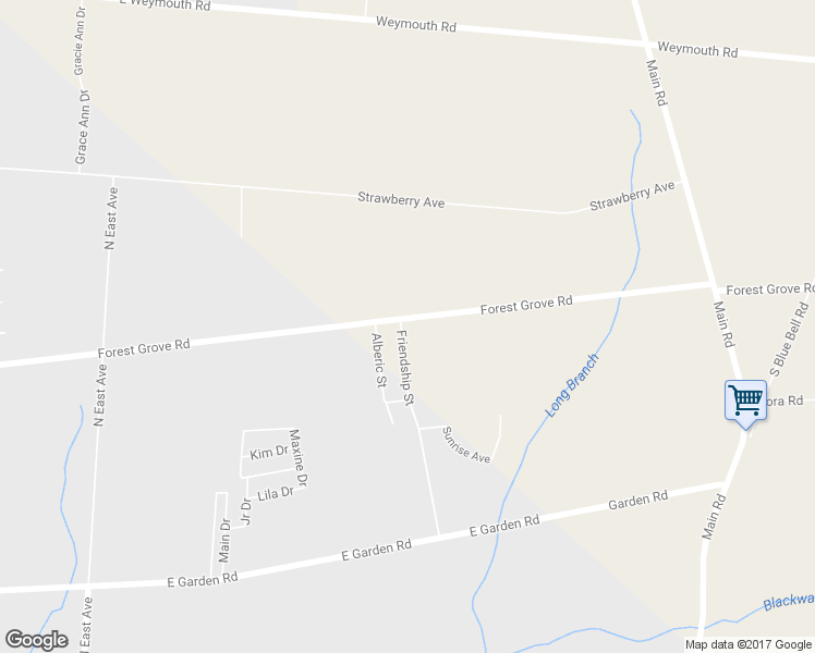 map of restaurants, bars, coffee shops, grocery stores, and more near 2839 Friendship Street in Vineland
