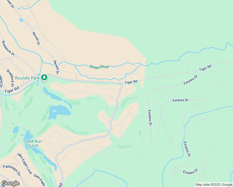 map of restaurants, bars, coffee shops, grocery stores, and more near 25 Buffalo Terrace in Breckenridge