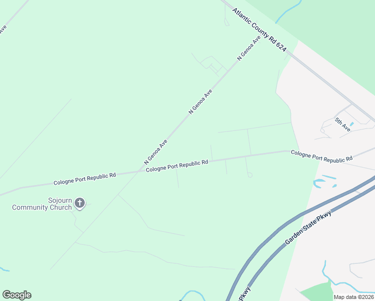 map of restaurants, bars, coffee shops, grocery stores, and more near 255 West Cologne Port Republic Road in Egg Harbor City