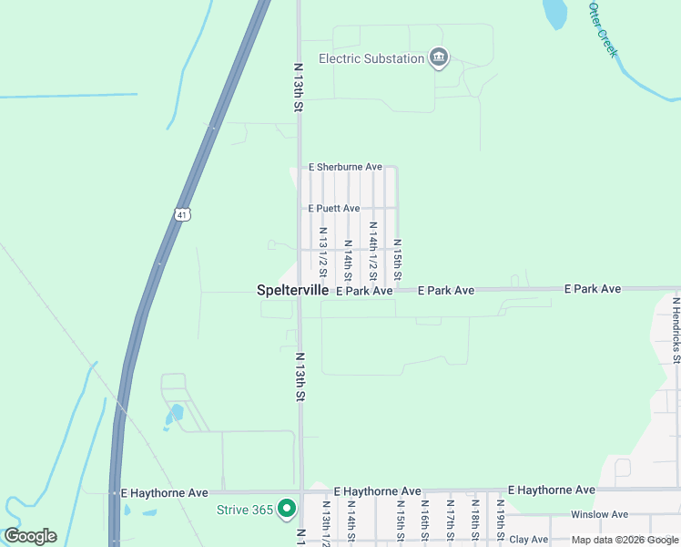 map of restaurants, bars, coffee shops, grocery stores, and more near 5000-5112 North 14th Street in Terre Haute