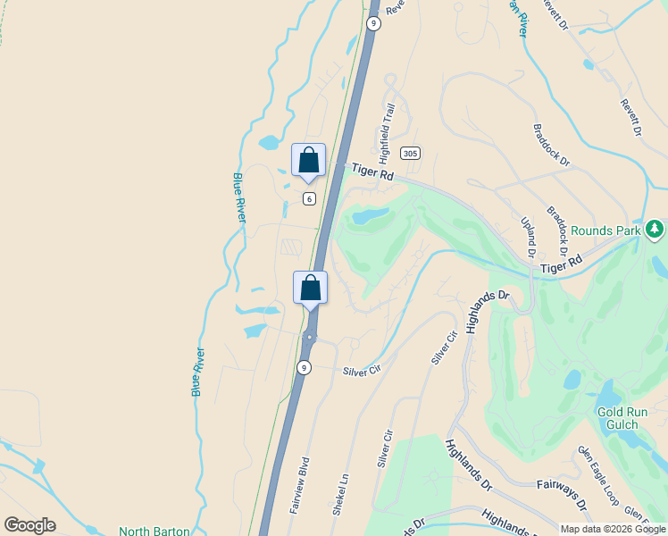 map of restaurants, bars, coffee shops, grocery stores, and more near 69 Marksberry Way in Breckenridge