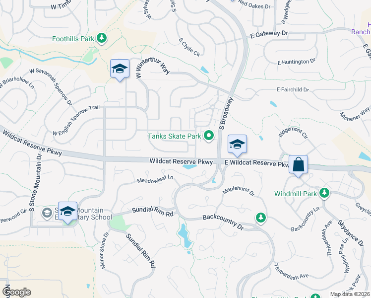 map of restaurants, bars, coffee shops, grocery stores, and more near 327 West English Sparrow Trail in Littleton