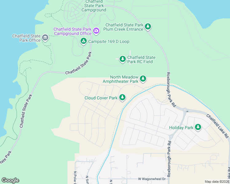 map of restaurants, bars, coffee shops, grocery stores, and more near 9240 Lake Breeze Drive in Littleton