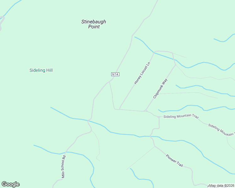map of restaurants, bars, coffee shops, grocery stores, and more near 2034 Sideling Mountain Trail in Great Cacapon