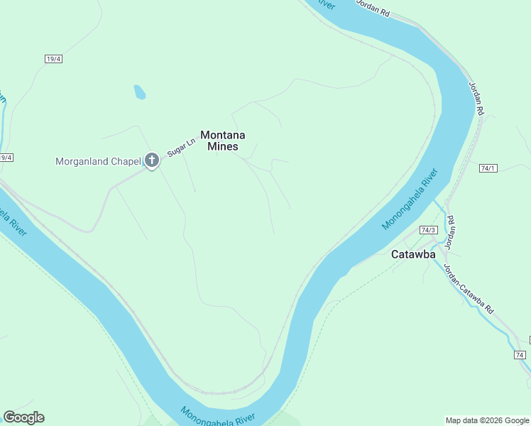 map of restaurants, bars, coffee shops, grocery stores, and more near 678 Radcliff Hollow Road in Rivesville
