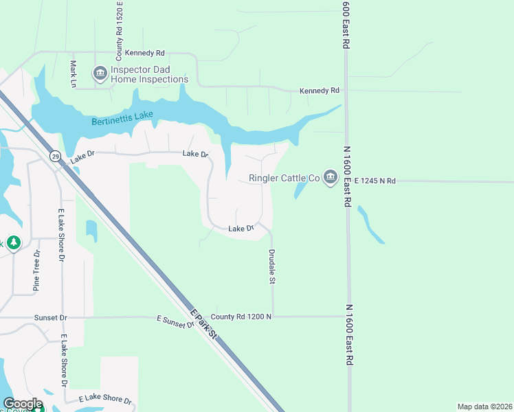 map of restaurants, bars, coffee shops, grocery stores, and more near 3833 Lake Dr in Taylorville