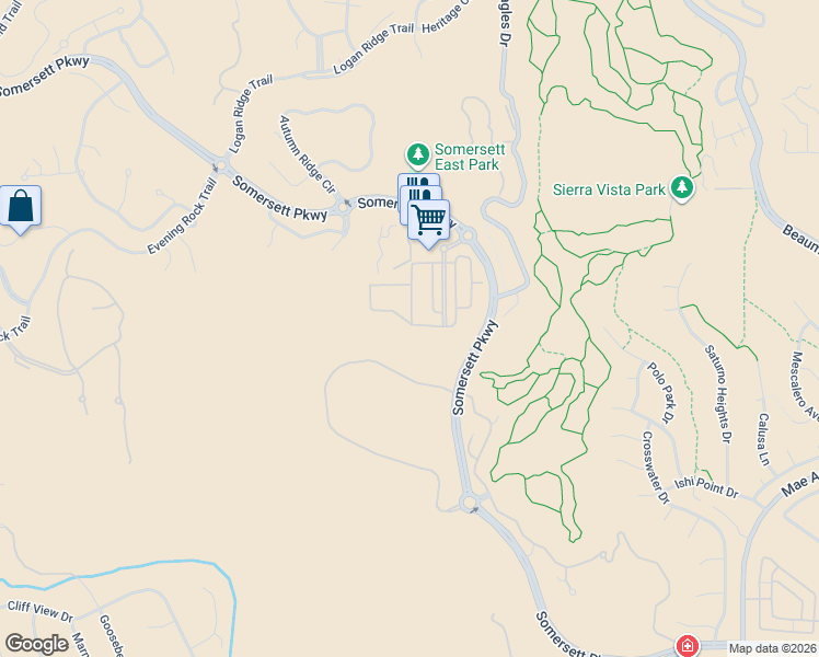 map of restaurants, bars, coffee shops, grocery stores, and more near 7648 Stone Bluff Way in Reno