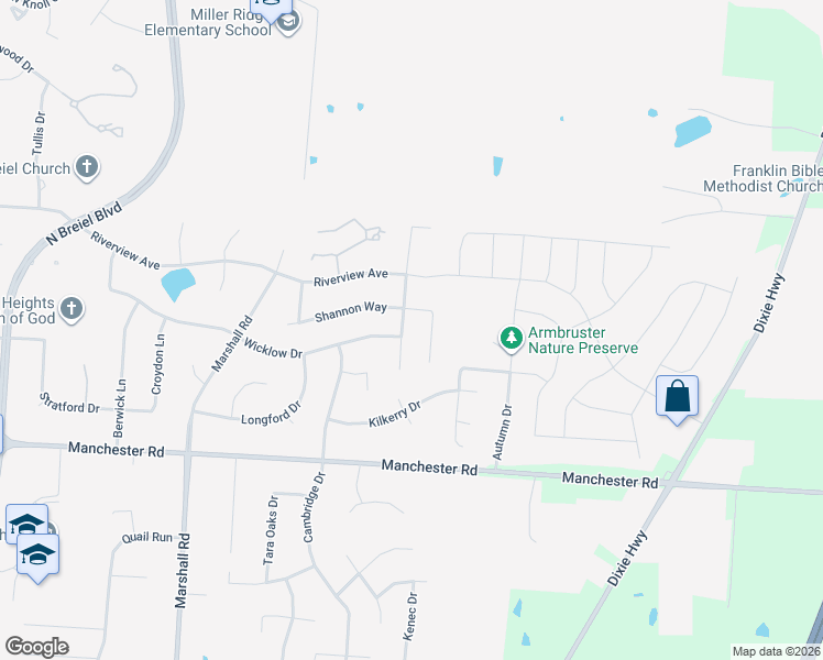 map of restaurants, bars, coffee shops, grocery stores, and more near 1701 Tipperary Drive in Middletown