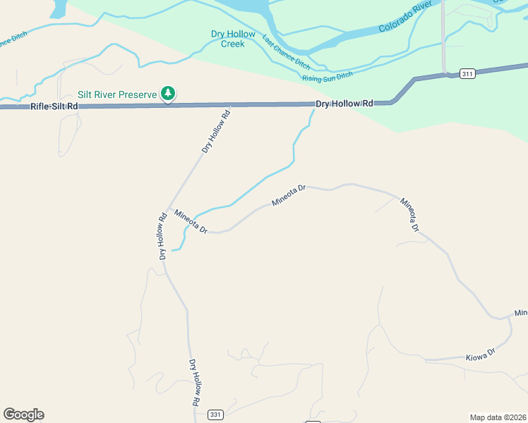 map of restaurants, bars, coffee shops, grocery stores, and more near 416 Mineota Drive in Silt