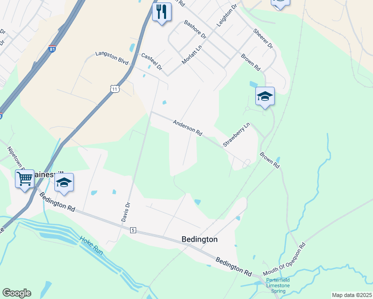 map of restaurants, bars, coffee shops, grocery stores, and more near Compton Lane in Berkeley County