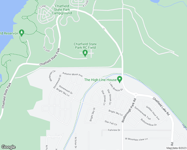 map of restaurants, bars, coffee shops, grocery stores, and more near 9240 Lake Breeze Drive in Littleton