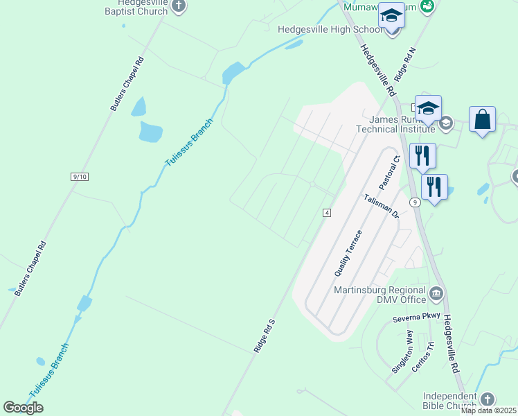 map of restaurants, bars, coffee shops, grocery stores, and more near 35 Call Court in Berkeley County