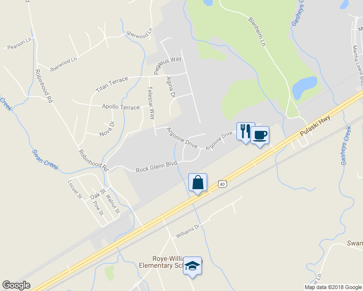 map of restaurants, bars, coffee shops, grocery stores, and more near 1010 Jason Drive in Havre de Grace