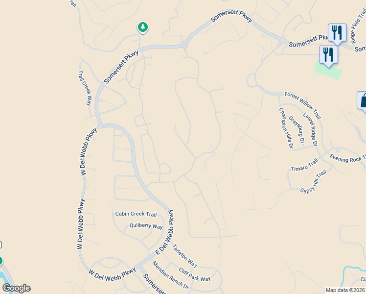 map of restaurants, bars, coffee shops, grocery stores, and more near 1635 Crescent Pointe Way in Reno