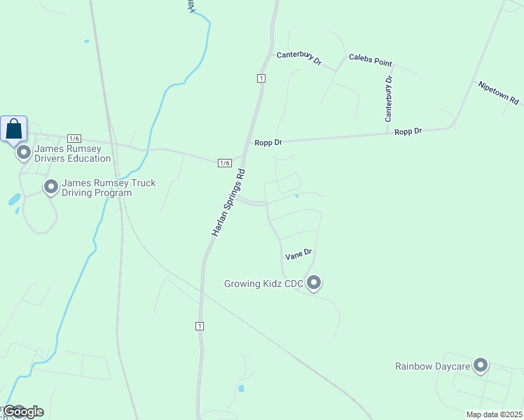 map of restaurants, bars, coffee shops, grocery stores, and more near 12 Flight O Arrows Way in Martinsburg