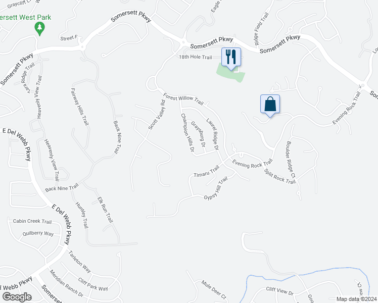 map of restaurants, bars, coffee shops, grocery stores, and more near 1895 Champion Hills Drive in Reno