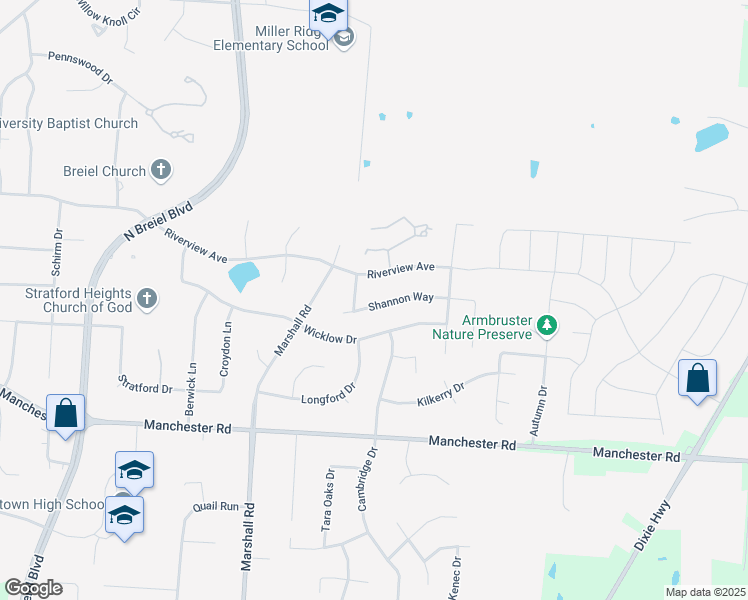 map of restaurants, bars, coffee shops, grocery stores, and more near 4827 Shannon Way in Middletown