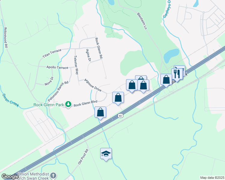 map of restaurants, bars, coffee shops, grocery stores, and more near 2215 Argonne Drive in Havre de Grace