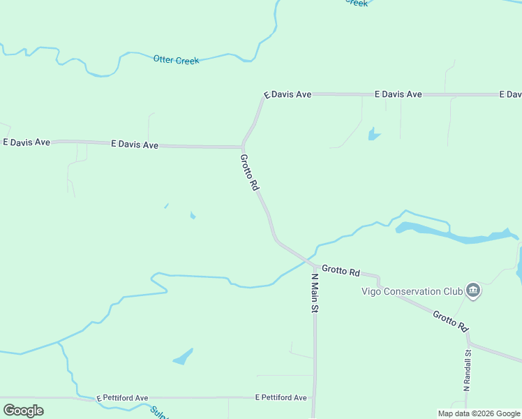 map of restaurants, bars, coffee shops, grocery stores, and more near 9470 Grotto Road in Terre Haute