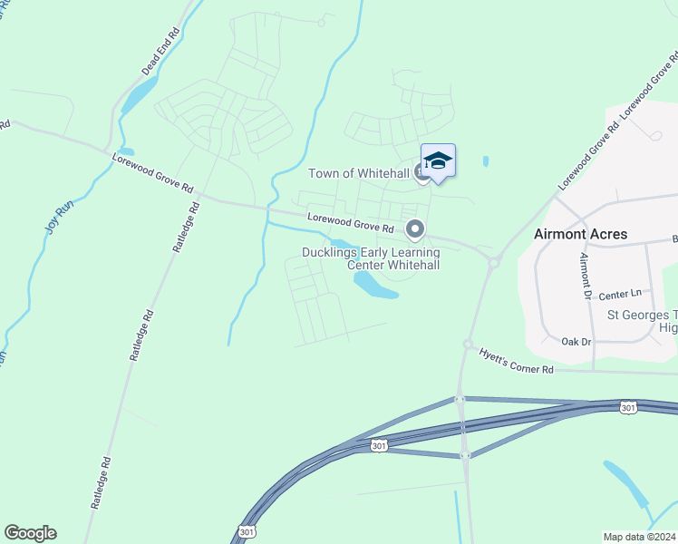 map of restaurants, bars, coffee shops, grocery stores, and more near 998 Lorewood Grove Road in Middletown