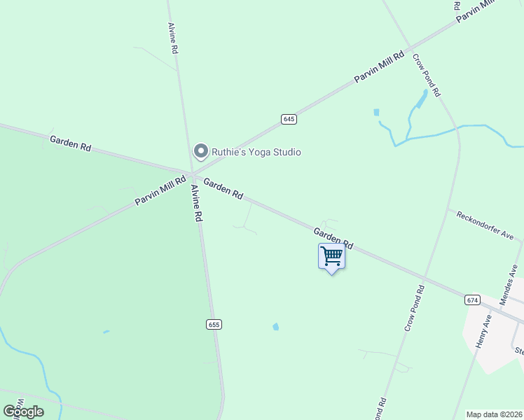 map of restaurants, bars, coffee shops, grocery stores, and more near 709 Garden Road in Pittsgrove