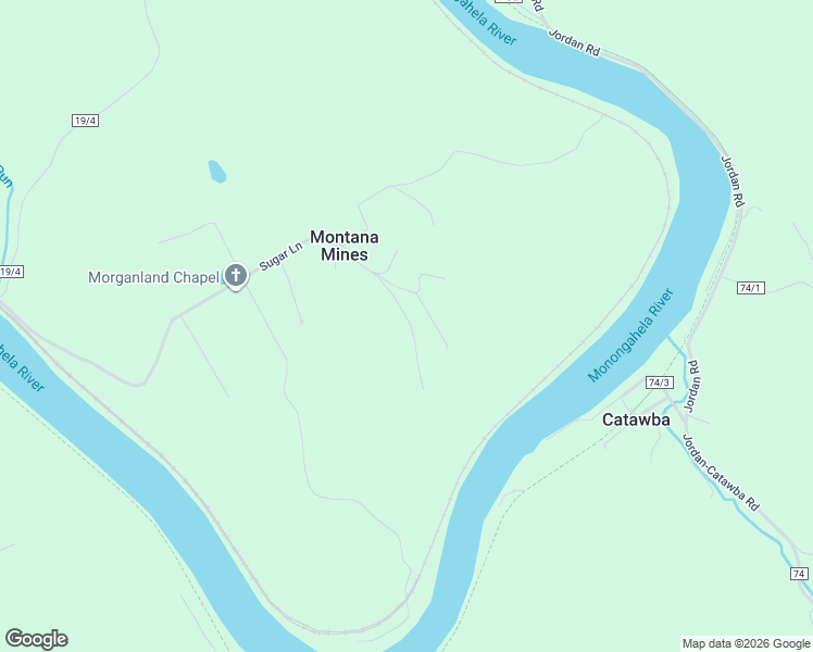 map of restaurants, bars, coffee shops, grocery stores, and more near 678 Radcliff Hollow Road in Rivesville