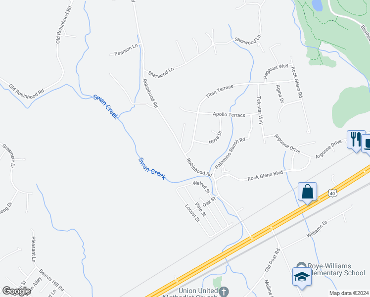 map of restaurants, bars, coffee shops, grocery stores, and more near 2317 Titan Terrace in Havre de Grace