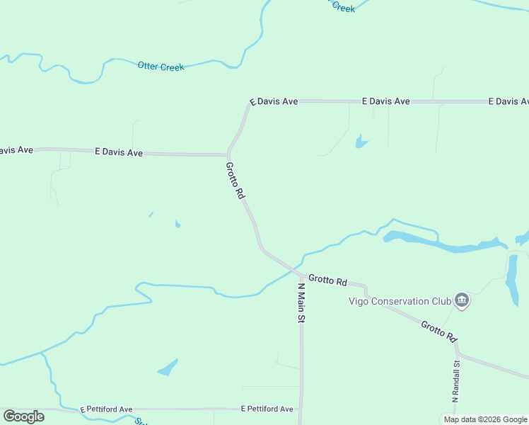 map of restaurants, bars, coffee shops, grocery stores, and more near 9470 Grotto Road in Terre Haute