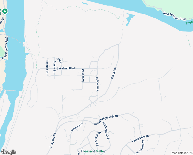 map of restaurants, bars, coffee shops, grocery stores, and more near Colina Way in Oroville