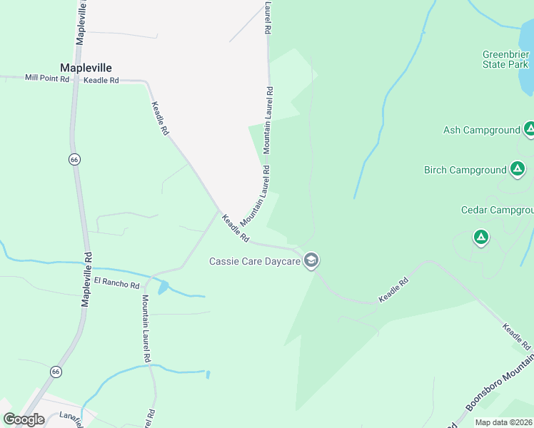 map of restaurants, bars, coffee shops, grocery stores, and more near 7919 Mountain Laurel Road in Boonsboro